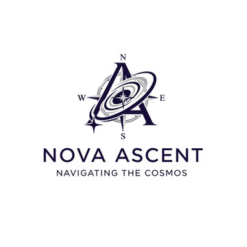 Nova Ascent Logo with Compass Navigation Symbol.