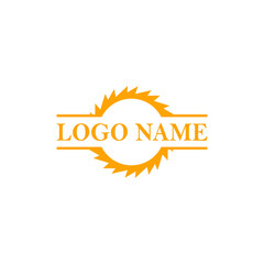 Obraz premium saw blade logo design, symbol, icon, vector, industry, vintage, wood sawing logo, carpentry,icon,abstrack