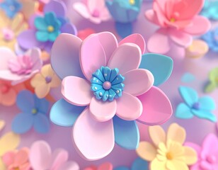 色とりどりの可愛い花