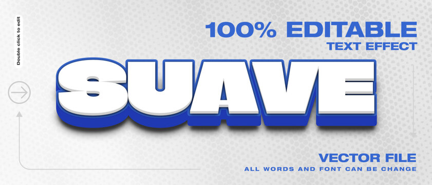 Suave 3D Bold Editable Text Effect Template