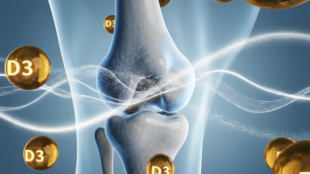 Vitamin D3 interaction with knee joint