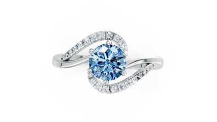 Engagement jewelry ring with round diamond for romance.