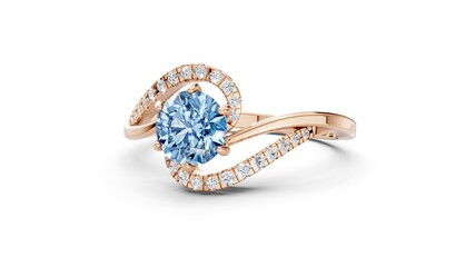 Jewelry ring with round diamond for romantic style.