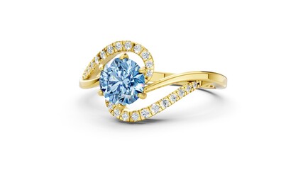 Round diamond fashion ring for elegant jewelry design.
