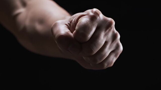 Closeup of a clenched fist