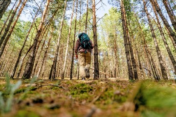 Obraz premium Backpacking in the countryside 