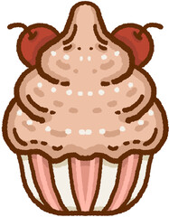 Dessert Cupcake Illustration