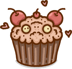 Digital Cupcake Illustration