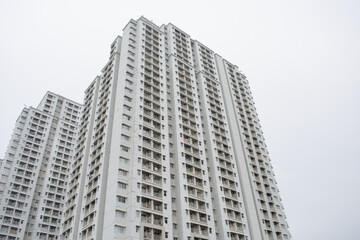 Apartment windows in urban areas