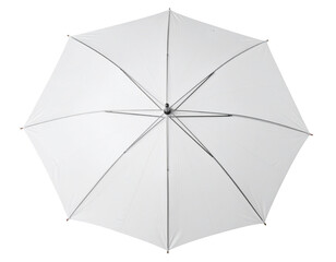 White umbrella mockup isolated on transparent or white background