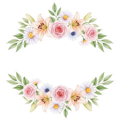 A beautiful and intricate floral arrangement with a variety of colorful flowers isolated on transparent background