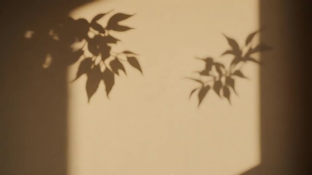 Bamboo Silhouettes on Beige Background.