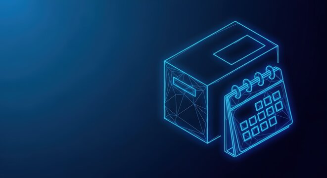 Isometric Box and Calendar Concept for Delivery Scheduling and Logistics Planning