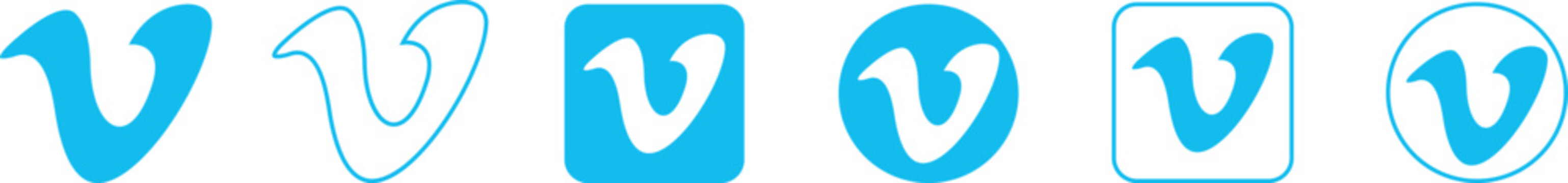 vimeo logo, vimeo icon vector. vimeo Icon logo Set. vimeo 2025 icon logo vector.