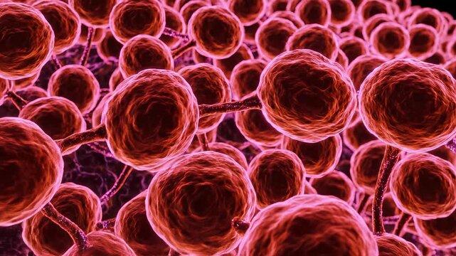 Microscopic view of cellular structures