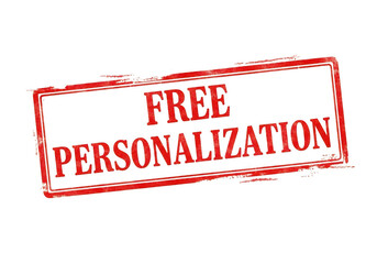 Free personalization stamp isolated on transparent background