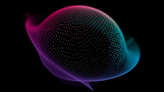 Wave particle digital splash array glitch sphere distortion datum technology cyberspace network business computer abstract futuristic information database programming software future data