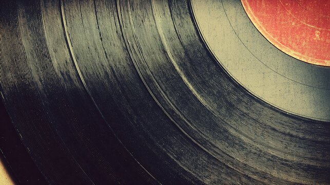 vinyl. A vintage vinyl record isolated on a light grey surface, showcasing subtle texture details. lifestyle magazines.