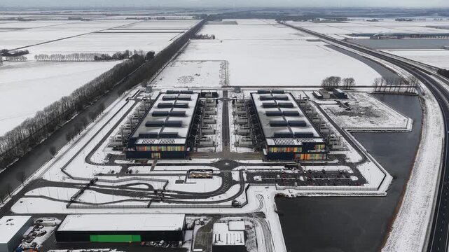 Winter Aerial Data Center Network Infrastructure