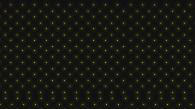 Abstract green neon dotted grid animation, Glowing digital dot matrix pattern creating futuristic technology atmosphere