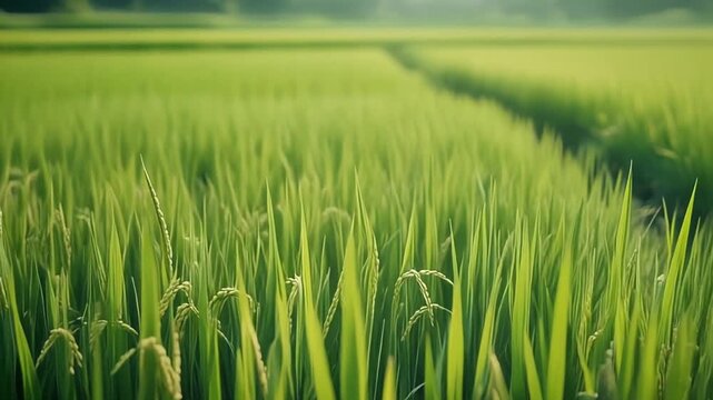 Green Rice Field Landscape 1.