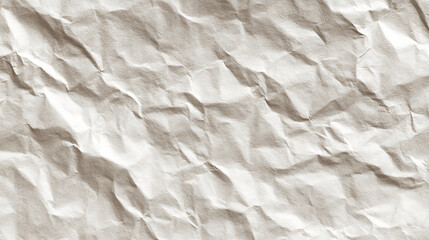 White Crumpled Paper Texture With Subtle Shadows background