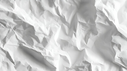 White Paper Surface with Softly Crinkled Texture and Shadows