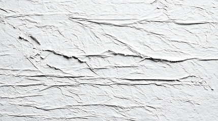 White Wrinkled Paper Texture With Torn Edges crumpled