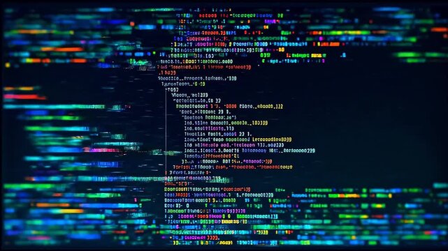 Computer code displayed on dark screen