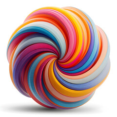 Vibrant colorful spiral design with dynamic rainbow hues