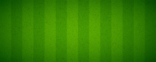 Green grass field concept background. Abstract striped turf effect texture. Artificial sport field surface design for football, baseball, soccer game. Golf lawn imitation ground wallpaper. Vector © vika_k