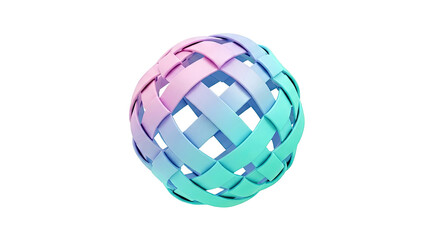 Obraz premium 3D Woven Sphere with Gradient Colors