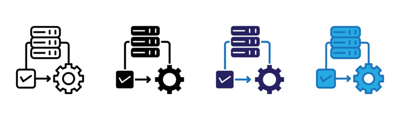 Obraz premium Process Icon Multi Style Vector Illustration