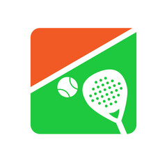 Padel sport icon design
