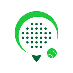 Padel sport icon design