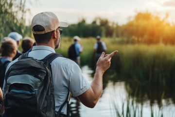 Tourists on Wildlife Safari with Guide