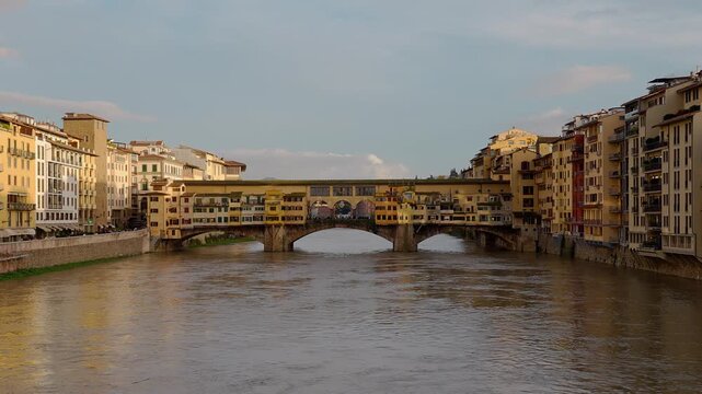 Arno River with Ponte Vecchio in Florence