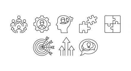 Collection of Business and Strategy Icons.