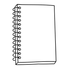 白無地の表紙のリングノートのベクターイラスト