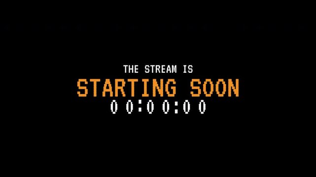 Streaming starting soon, with text starting soon. Suitable for live streaming advertisements, social media posts, and event promotions.