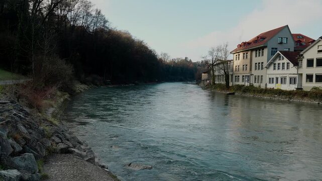 Panoramic View of Bern with River and Old Town