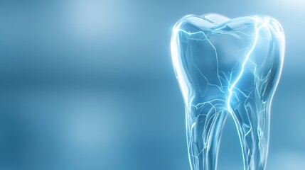 Cracked tooth medical concept highlighting dental damage, enamel fracture and restorative treatment. Dentistry services, diagnosis, repair, implantology advertising visual