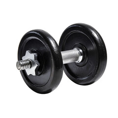 dumbbell on transparent