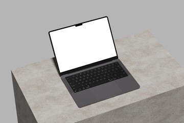 laptop with blank screen  for advertising and product displays. Vector illustration