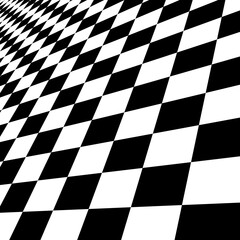 Obraz premium Y2k Groovy Brutalism Wavy Checkered Pattern Element