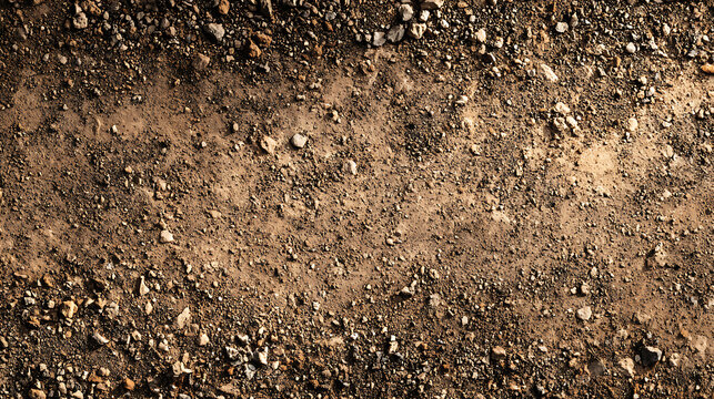 Dry Earth and Gravel Texture with Subtle Shadow dirt