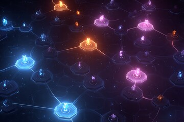 Obraz premium The governance structure of the token economy on the blockchain.