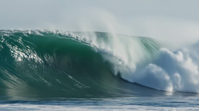 Large ocean wave forming in the sea