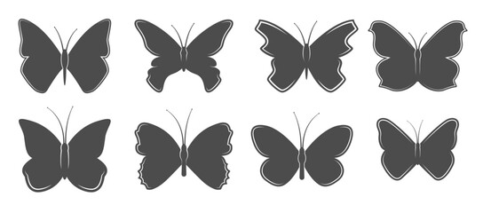 set of icons on theme butterflies  © Odb