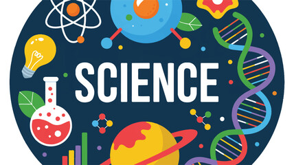 Obraz premium Circular educational illustration featuring abstract elements and lines, representing data, networks, or complex ideas.